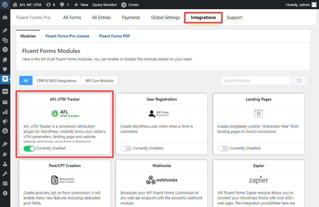 Fluent Forms Integration Modules