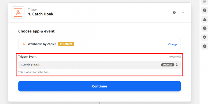 Zapier Webhook - Catch Hook