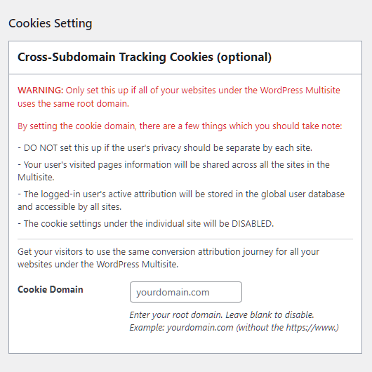 Cross-subdomain Tracking Cookies