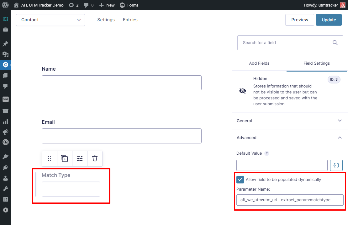 Screenshot of Gravity Forms - Form Builder