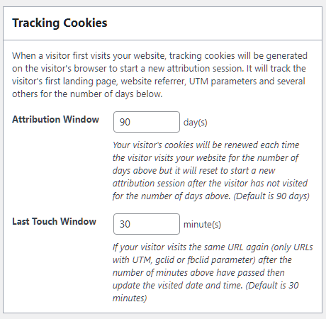 Tracking Cookies Screenshot