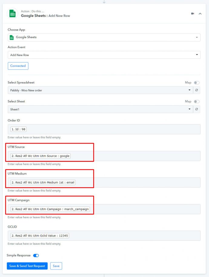 Mapping conversion attribution data in Pabbly Connect - Appfromlab