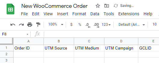 Google Sheets Screenshot