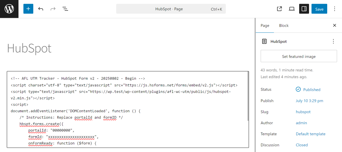 Custom HTML Block