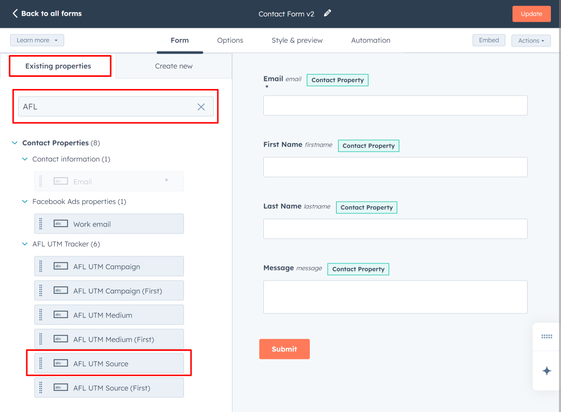HubSpot Contact Properties